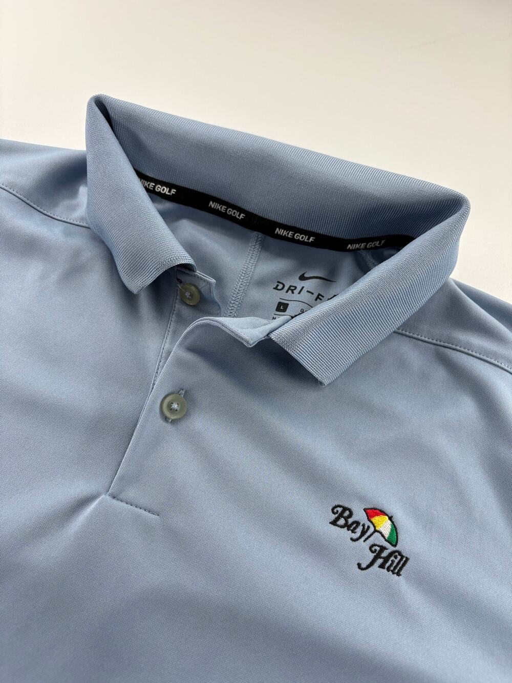 Nike Golf Dri-FIT Bay Hill Polo Men's L Light Blue Arnold Palmer Course